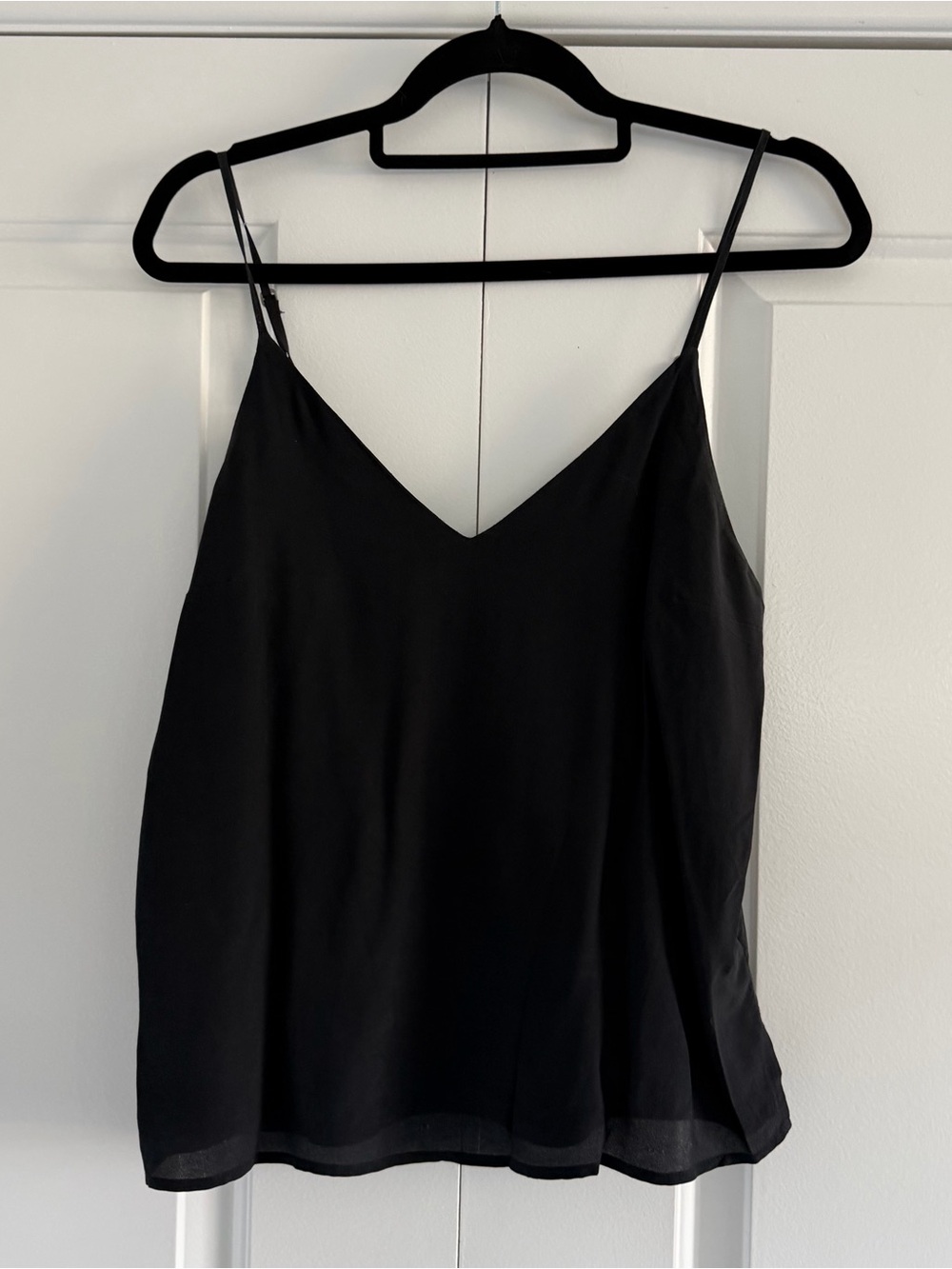 Abercrombie & Fitch 100% SILK Black V-Neck Spaghetti Strap Camisole- Size S